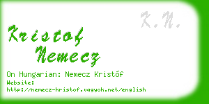 kristof nemecz business card