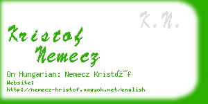 kristof nemecz business card